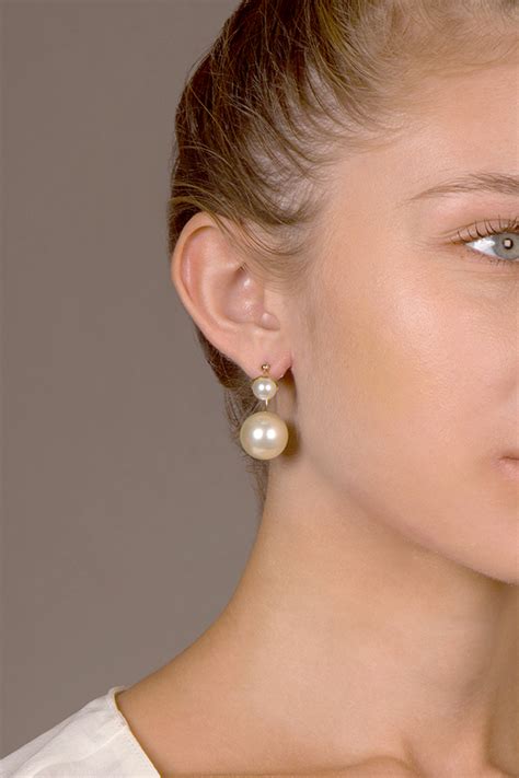 pearl back earrings dior|christian dior pearl earrings price.